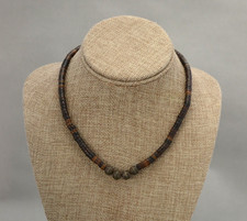 Colar Navajo Old Pawn Old Heishi Shell com contas de prata prensadas de banco - 16" comprar usado  Enviando para Brazil