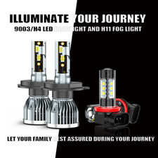 Para Mazda 2 2011-2017 4X farol de LED feixe alto/baixo + kit de lâmpadas de neblina 6000K comprar usado  Enviando para Brazil