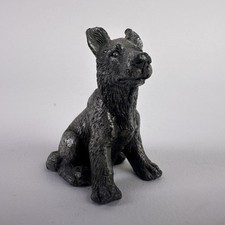 Mini estatueta vintage de cachorro pastor alemão de estanho miniatura, usado comprar usado  Enviando para Brazil