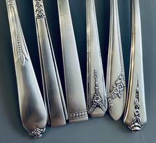 6 facas de manteiga placa de prata incompatíveis faca de prata talheres antigos mistos, usado comprar usado  Enviando para Brazil