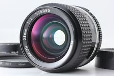 " Casi Mint W/ Capucha" Nikon Ai-S 28mm F/2 Nikkor Ais Mf Lente Para F3 FM2 FM3A comprar usado  Enviando para Brazil