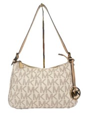Bolsa de ombro Michael Kors bege jet set logotipo assinatura pequena com zíper superior comprar usado  Enviando para Brazil