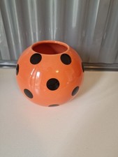 Round vase orange for sale  LONDON