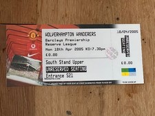 Ticket 2004 manchester for sale  DUNMOW