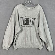 Sudadera De Colección Everlast Para Hombre 2XL Gris Gimnasio Culturista Hecha en EE. UU. Años 80 segunda mano  Embacar hacia Argentina