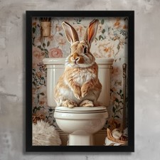 Rabbit toilet art for sale  BORDON