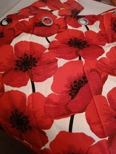 Floral curtains red for sale  WEST BROMWICH