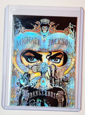 Cartão refrator "perigoso" assinado por artista Michael Jackson edição limitada 1/1, usado comprar usado  Enviando para Brazil