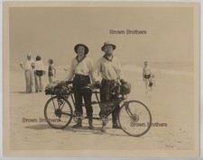 Usado, Foto de caminhada de bicicleta em tandem vintage 1938 acabamento duplo cross-country "Spirit of Fun" comprar usado  Enviando para Brazil