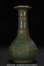 Garrafa boca panela hexagonal porcelana esmalte verde feijão forno Longquan porcelana 10,4" comprar usado  Enviando para Brazil