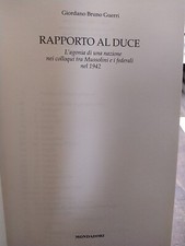 Libro rapporto duce usato  Sarzana