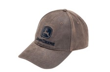 John Deere Oil Skin Base Ball Cap Oil Look Brązowa Regulowana czapka Czapka na sprzedaż  Wysyłka do Poland