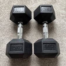 15kg rubber hex for sale  SWINDON