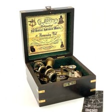Instrumentos de barco Astrolabio con caja de madera J. Scott Londres-barco de latón sextante segunda mano  Embacar hacia Mexico