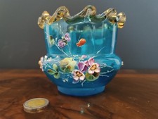 Vaso portafiori In Vetro Turchese, usado comprar usado  Enviando para Brazil