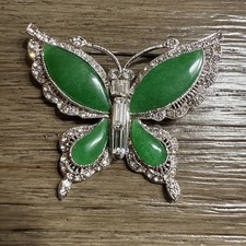 Réplica de broche borboleta verde Camrose & Kross para Jacqueline Bouvier Kennedy, usado comprar usado  Enviando para Brazil