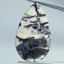 Cabochão 31,10 cts porcelana natural jaspe pedra preciosa pera 22X39X4MM comprar usado  Enviando para Brazil