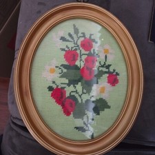 Vintage needlepoint floral for sale  Fairfield