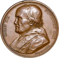 1823 PAPAL STATES PAPA LEO XII. Medalha de bronze. 41 mm. Anibal della Genga natus... comprar usado  Enviando para Brazil