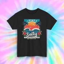 Usado, Camiseta Stay Salty | Gráfico de Versículo Bíblico | Camiseta Citação Mateus 5:13 | P-5XL comprar usado  Enviando para Brazil