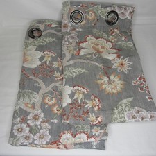 Cortina de ilhós com estampa de árvore floral azul cinza World Market 2 painéis 84" comprar usado  Enviando para Brazil