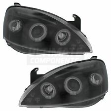 Vauxhall Corsa C 2000-2006 Projetor Halo Angel Eye faróis Lâmpadas Preto Interior comprar usado  Enviando para Brazil