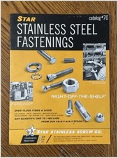 Star Stainless Steel Fastenings Catalog #70 Industrial 1970s comprar usado  Enviando para Brazil