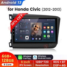 Rádio estéreo 8Core 6+128GB Android 13 Carplay GPS WIFI para Honda Civic 2012-2015, usado comprar usado  Enviando para Brazil