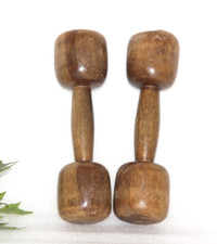 Usado, Par Vintage de Halteres de Madeira Equipamento de Ginástica, Colecionável comprar usado  Enviando para Brazil