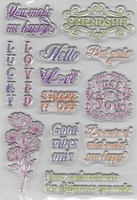 Sentiment stamp set. for sale  IPSWICH