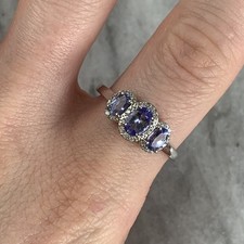 Tanzanite diamond halo for sale  UK