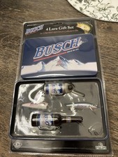 Iscas de pesca publicitárias de cerveja Busch vintage raras pacote com 4 na embalagem original, usado comprar usado  Enviando para Brazil