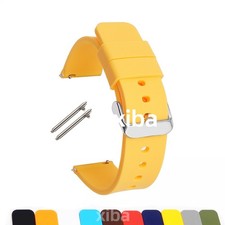 Usado, Pulseira de relógio unissex ajuste rápido 10mm-24mm pulseira de borracha de silicone macio comprar usado  Enviando para Brazil
