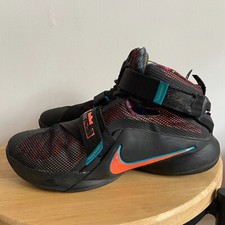 Tênis Nike LeBron Soldier 9 OKC preto laranja masculino tamanho 8 basquete 749417-084 comprar usado  Enviando para Brazil