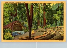 Cartão postal antigo da Califórnia - Tigela de acampamento - Bacia grande comprar usado  Enviando para Brazil