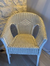 Fauteuil rotin blanc. d'occasion  Sens
