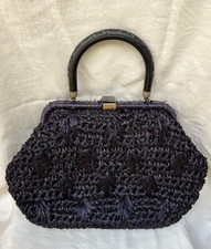 Vintage raffia crochet for sale  COVENTRY