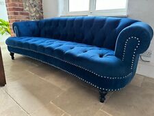 Blue velvet chesterfield for sale  GREAT YARMOUTH