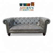 Grey leather chesterfield for sale  BOSTON