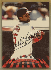 SANDY ALOMAR Jr 1997 Donruss Recollection Collection autografado #8/18 Cleveland Indian comprar usado  Enviando para Brazil