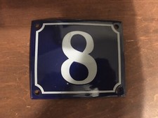 Placa de porcelana vintage número casa placa de matrícula azul #8 comprar usado  Enviando para Brazil