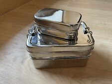 Eco Lunchboxes 3 Teile Edelstahl Dosen Hochwetige Brotdosen 3 Größen Stapelbar comprar usado  Enviando para Brazil
