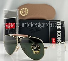 Óculos de sol Ray-Ban aviador atirador armação de metal dourado lente verde RB3138 W3401 58mm comprar usado  Enviando para Brazil