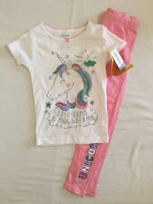 Usado, Novo Conjunto de Pijama Carter's Meninas Unicórnio Ajuste Confortável Branco Rosa Infantil comprar usado  Enviando para Brazil