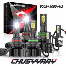 Farol combo LED alto/baixo + luz de neblina 6000K para Toyota Corolla 2001-2003 2004 comprar usado  Enviando para Brazil