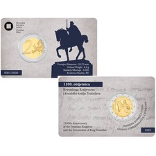 2€ EURO CROAZIA 2025 - INCORONAZIONE RE TOMISLAV- COINCARD UFFICIALE 5.000 PEZZI na sprzedaż  Wysyłka do Poland