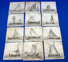 Embarcações holandesas gravuras 12 - C.1800 ~ Gerrit Groenewegen Hollandse Vaartuigen comprar usado  Enviando para Brazil