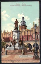 Pocztówka Kraków, Pomnik Mickiewicza  na sprzedaż  Wysyłka do Poland