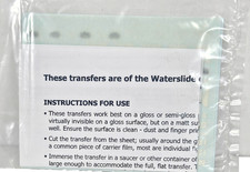 Waterslide transfers decals for sale  WIGAN