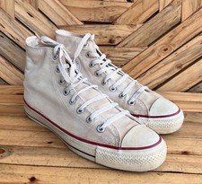 Vintage Converse All Star White Hight Top Chuck Taylor Fabricado nos EUA Tamanho EUA 8.5 comprar usado  Enviando para Brazil